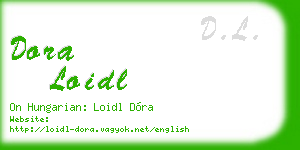 dora loidl business card